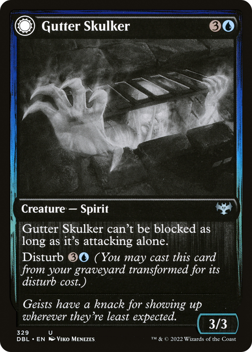 Gutter Skulker (DBL-329) - Innistrad: Double Feature: (Double Faced Transform) Foil
