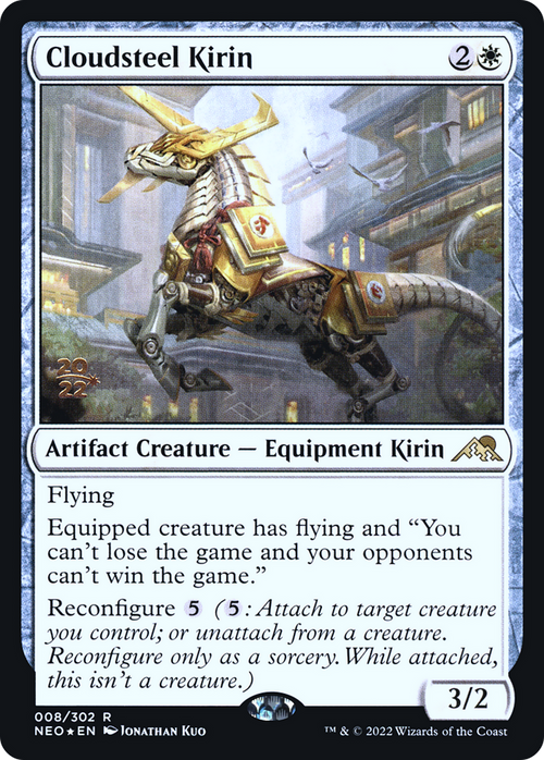 Cloudsteel Kirin (PRE-008) - Kamigawa: Neon Dynasty Promos Foil