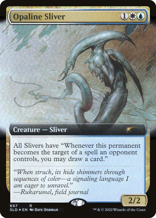 Opaline Sliver (Extended Art) (SLD-667) - Secret Lair Drop: (Extended Art) Foil