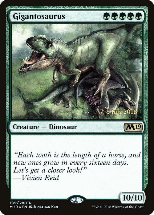 Gigantosaurus (PRE-185S) - Core Set 2019 Promos Foil