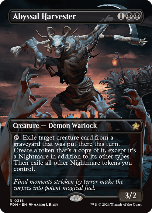 Abyssal Harvester (Borderless) (FDN-316) - Foundations Foil
