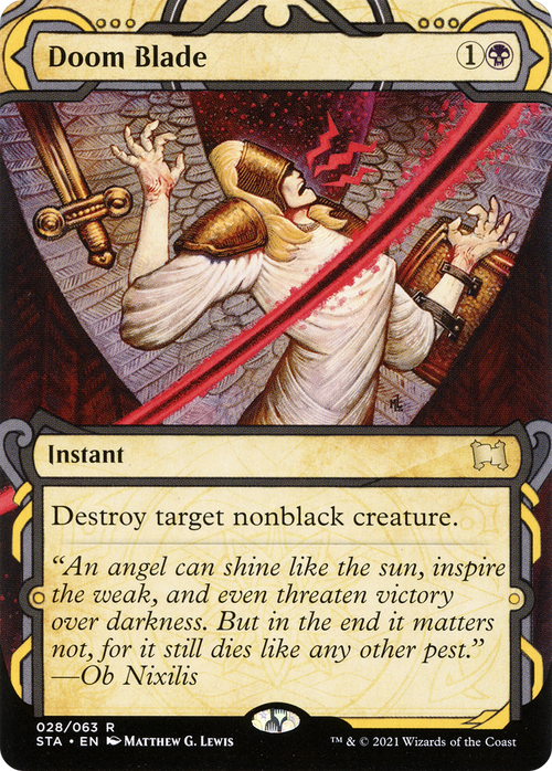 Doom Blade (STA-028) - Strixhaven Mystical Archive: (Showcase) (Borderless) Foil