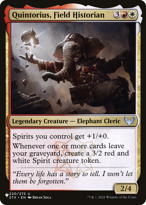 Quintorius, Field Historian (LIST-STX-220) - The List