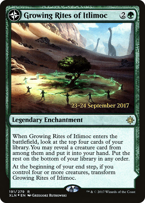 Growing Rites of Itlimoc (XLN) (PRE-191S) - Ixalan Promos: (compasslanddfc) Foil
