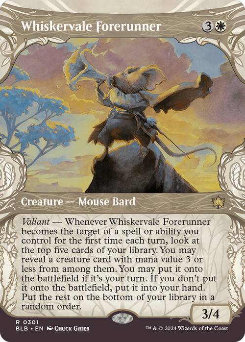 Whiskervale Forerunner (Showcase) (BLB-301) - Bloomburrow: (Showcase) (Borderless)