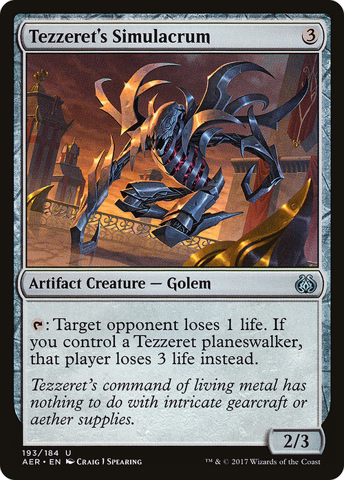 Tezzeret's Simulacrum (AER-193) - Aether Revolt Foil