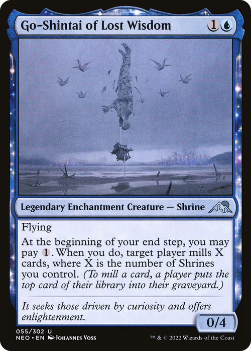 Go-Shintai of Lost Wisdom (NEO-055) - Kamigawa: Neon Dynasty: (enchantment) Foil