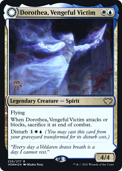 Dorothea, Vengeful Victim (PRE-235) - Innistrad: Crimson Vow Promos: (Double Faced Transform) Foil