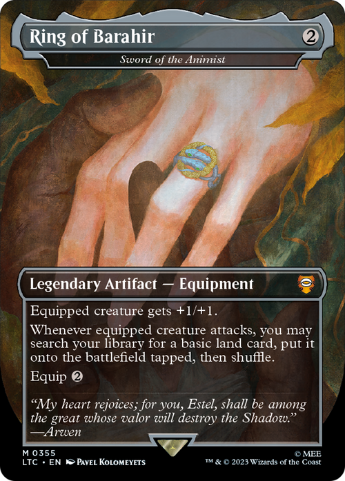 Ring of Barahir - Sword of the Animist (LTC-355) - Tales of Middle-earth Commander / Ring of Barahir (Borderless) Foil