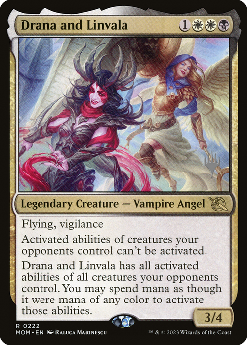 Drana and Linvala (PPMOM-222) - March of the Machine Promos Foil