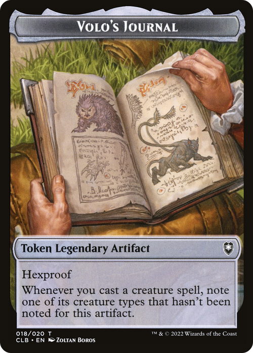 Volo's Journal Token (CLB-018) - Battle for Baldur's Gate Tokens
