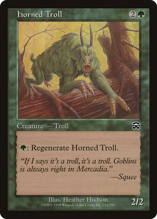 Horned Troll (MMQ-251) - Mercadian Masques Foil