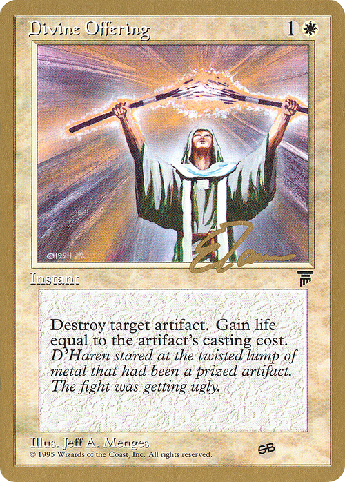 Divine Offering - 1996 Eric Tam (LEG) (SB) (WCD-) - Pro Tour Collector Set