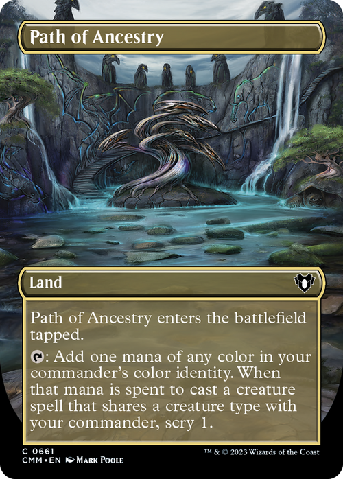 Path of Ancestry (Borderless) (CMM-661) - Commander Masters Foil