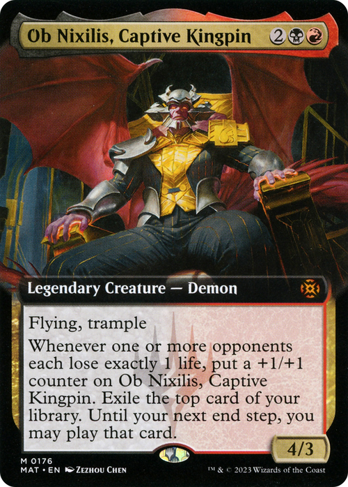 Ob Nixilis, Captive Kingpin (Extended Art) (MAT-176) - March of the Machine: The Aftermath: (Extended Art) Foil