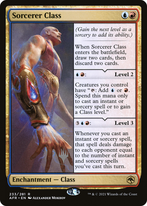 Sorcerer Class (PPAFR-233P) - Adventures in the Forgotten Realms Promos Foil