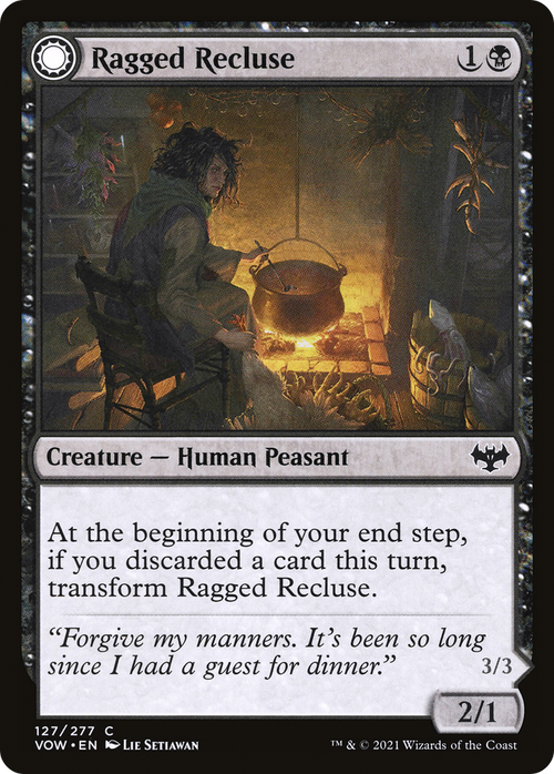 Ragged Recluse (VOW-127) - Innistrad: Crimson Vow: (Double Faced Transform)