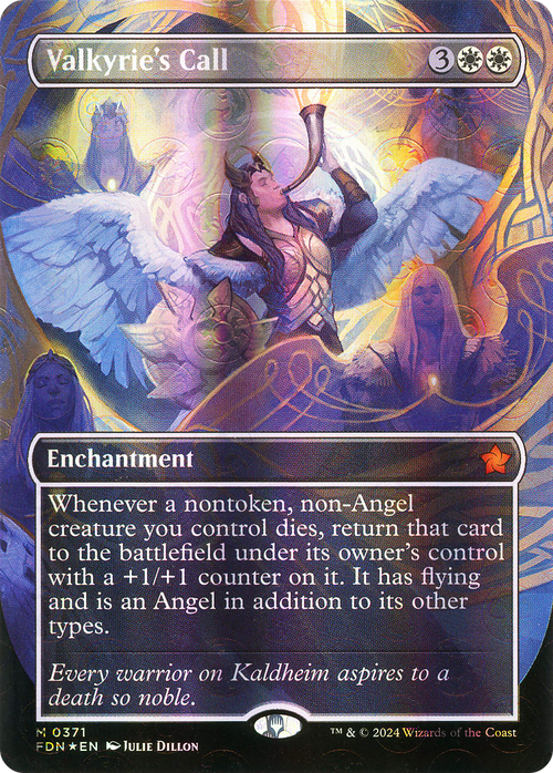 Valkyrie's Call (Borderless) (Mana Foil) (FDN-371) - Foundations: (enchantment) Foil