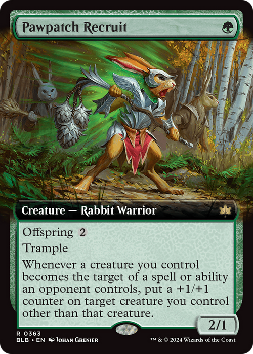 Pawpatch Recruit (Extended Art) (BLB-363) - Bloomburrow: (Extended Art)