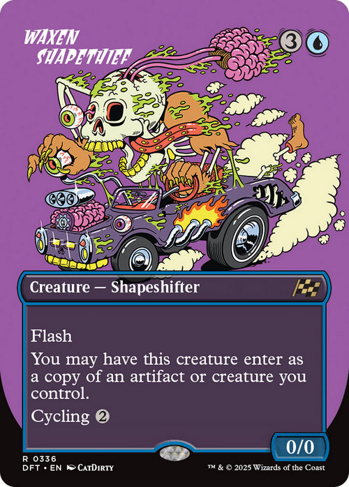 Waxen Shapethief (Borderless) (DFT-336) - Aetherdrift Foil