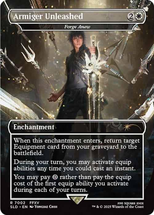 Armiger Unleashed - Forge Anew (Rainbow Foil) (SLD-7002) - Secret Lair Drop Series / Armiger Unleashed (Borderless) Foil