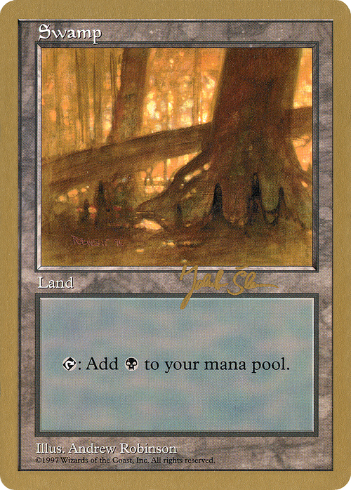 Swamp (444) - 1997 Jakub Slemr (5ED) (WCD-) - World Championship Decks 1997
