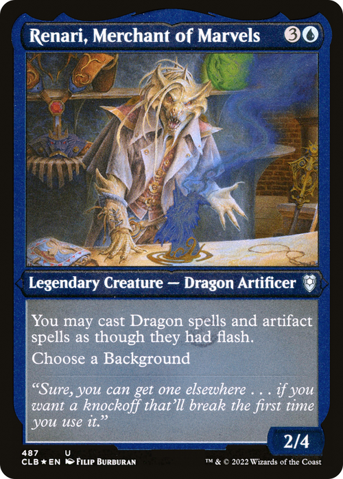 Renari, Merchant of Marvels (Foil Etched) (CLB-487) - Commander Legends: Battle for Baldur's Gate Foil