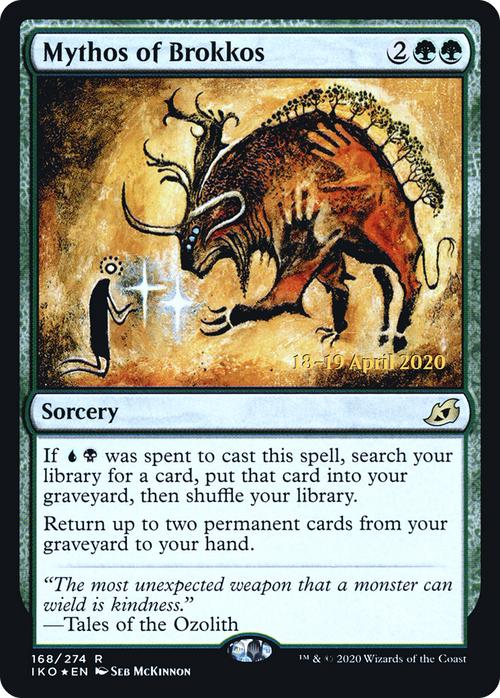 Mythos of Brokkos (PRE-168S) - Ikoria: Lair of Behemoths Promos Foil