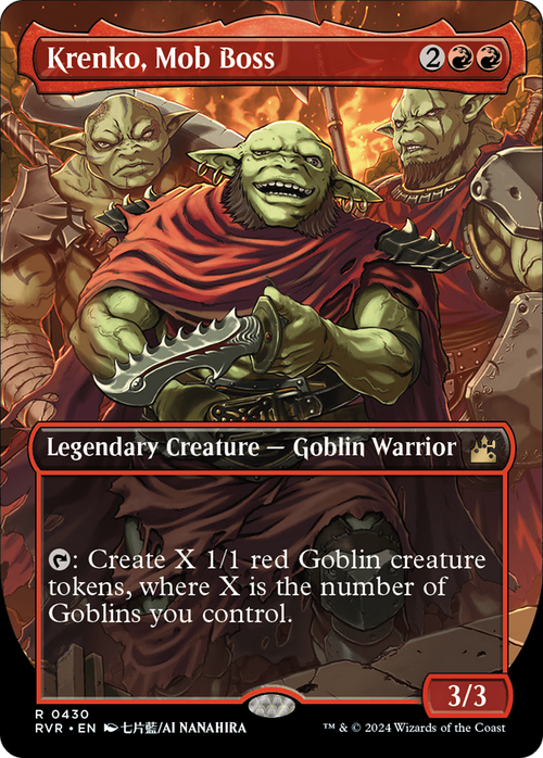 Krenko, Mob Boss (Anime Borderless) (RVR-430) - Ravnica Remastered Foil