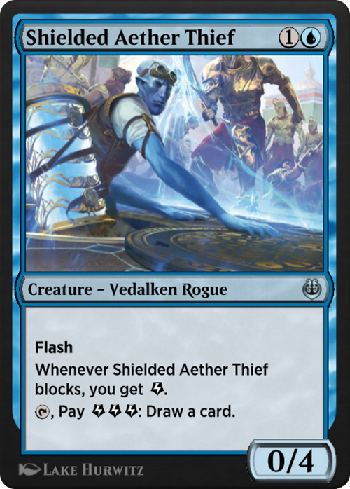 Shielded Aether Thief (KLR-064) - Kaladesh Remastered