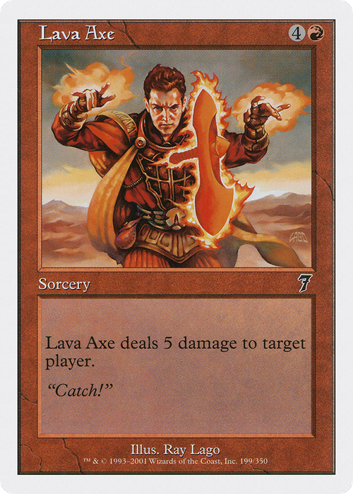 Lava Axe (7ED-199) - 7th Edition Foil