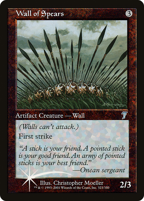 Wall of Spears (7ED-323) - 7th Edition Foil