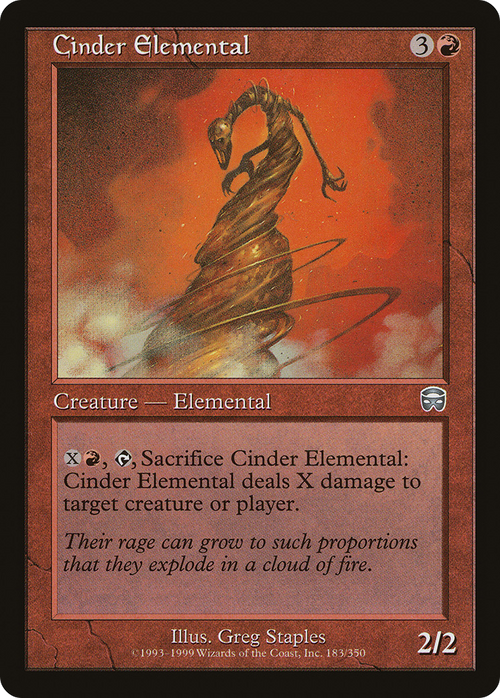 Cinder Elemental (MMQ-183) - Mercadian Masques