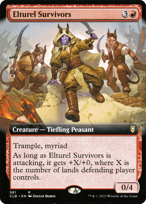 Elturel Survivors (Extended Art) (CLB-581) - Commander Legends: Battle for Baldur's Gate: (Extended Art) Foil