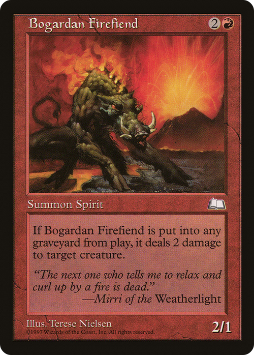 Bogardan Firefiend (WTH-) - Weatherlight