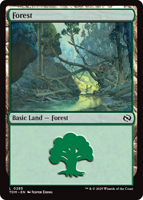 Forest (0285) (TDM-285) - Tarkir: Dragonstorm Foil