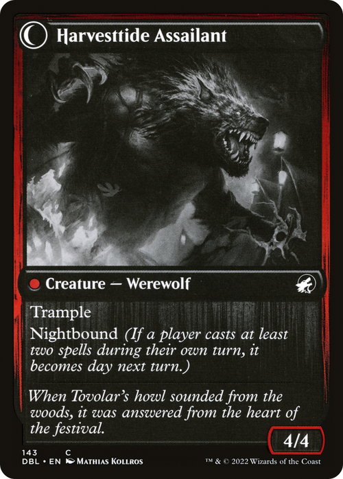 Harvesttide Infiltrator (DBL-143) - Innistrad: Double Feature: (Double Faced Transform) Foil