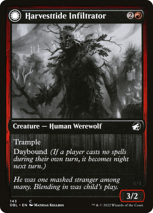 Harvesttide Infiltrator (DBL-143) - Innistrad: Double Feature: (Double Faced Transform) Foil