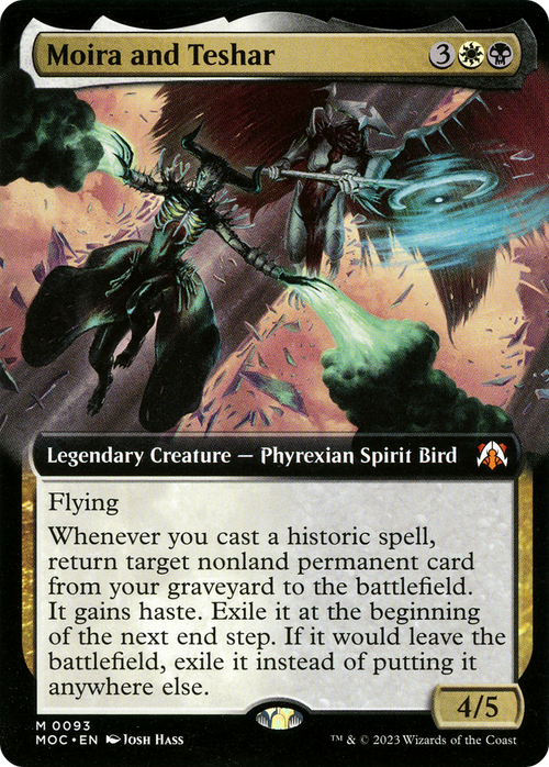 Moira and Teshar (Extended Art) (MOC-093) - March of the Machine Commander: (Extended Art) Foil