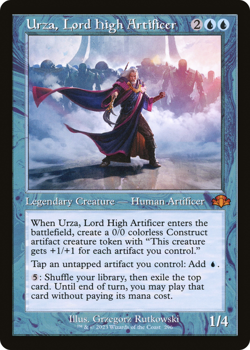 Urza, Lord High Artificer (Retro Frame) (DMR-296) - Dominaria Remastered Foil