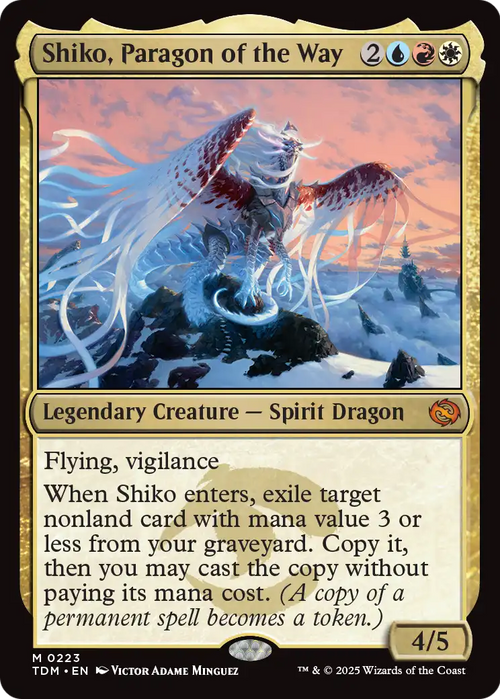 Shiko, Paragon of the Way (TDM-223) - Tarkir: Dragonstorm Foil