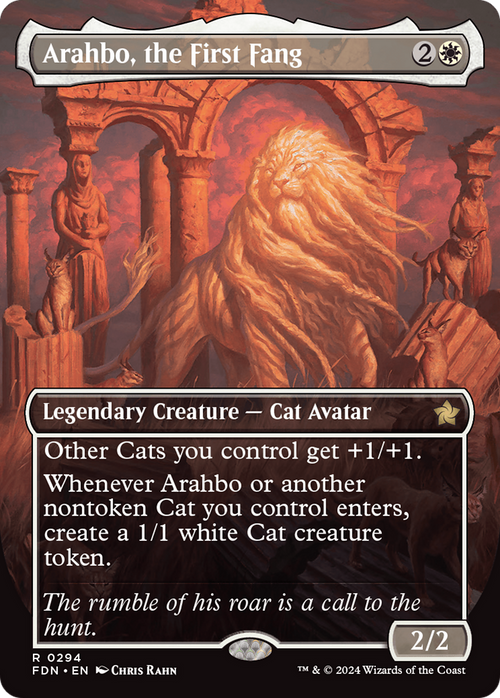Arahbo, the First Fang (Borderless) (FDN-294) - Foundations Foil