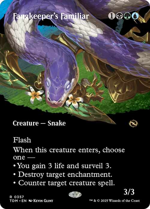 Fangkeeper's Familiar (Borderless) (TDM-357) - Tarkir: Dragonstorm: (Showcase) Foil