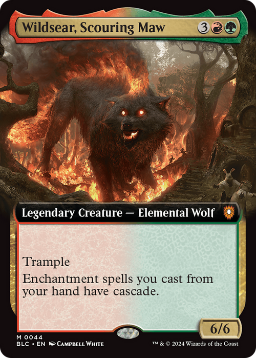 Wildsear, Scouring Maw (Extended Art) (BLC-044) - Bloomburrow Commander: (Extended Art) Foil
