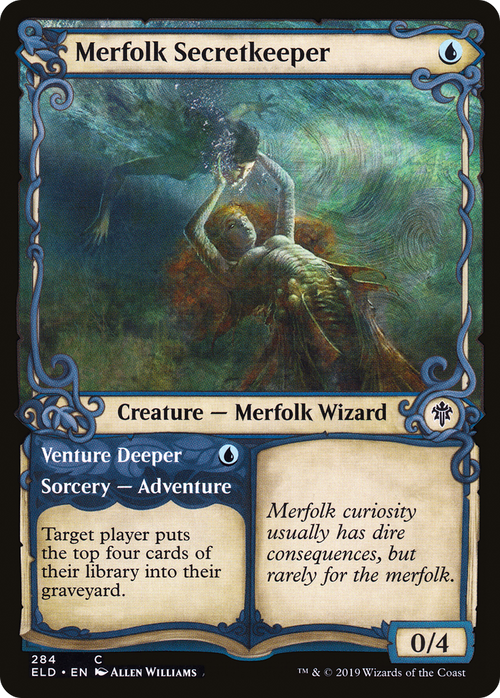 Merfolk Secretkeeper (Showcase) (ELD-284) - Throne of Eldraine: (Showcase) Foil