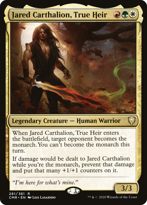 Jared Carthalion, True Heir (CMR-281) - Commander Legends Foil