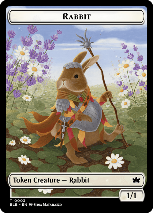 Rabbit Token (BLB-003) - Bloomburrow Tokens
