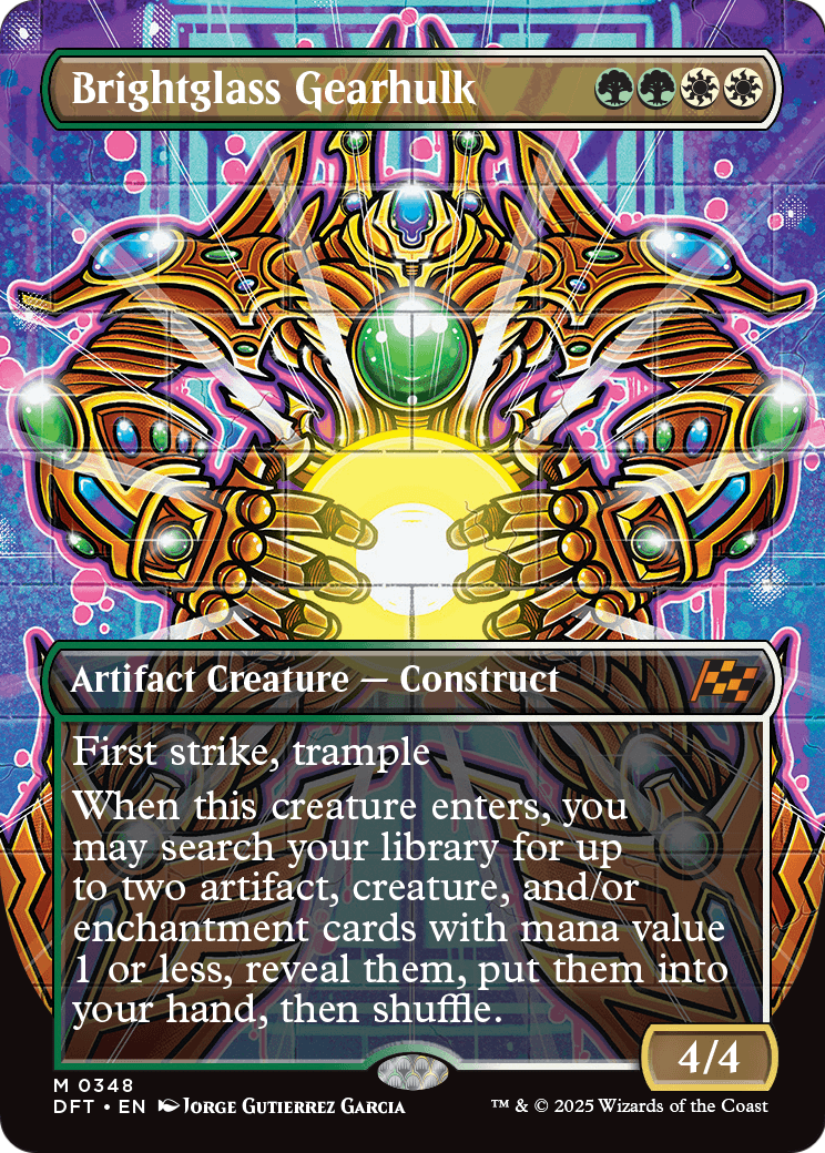Brightglass Gearhulk (Borderless) (DFT-348) - Aetherdrift Foil