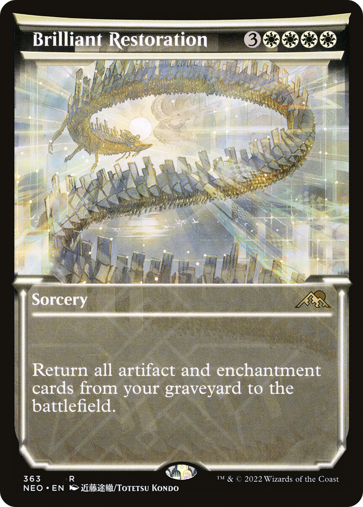 Brilliant Restoration (Showcase) (NEO-363) - Kamigawa: Neon Dynasty: (Showcase) Foil