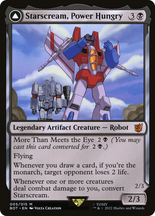 Starscream, Power Hungry (BOT-005) - Transformers: (convertdfc)